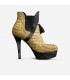 GOLD ALLIGATOR TASSEL PLATFORM BOOTIE