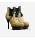 GOLD ALLIGATOR TASSEL PLATFORM BOOTIE